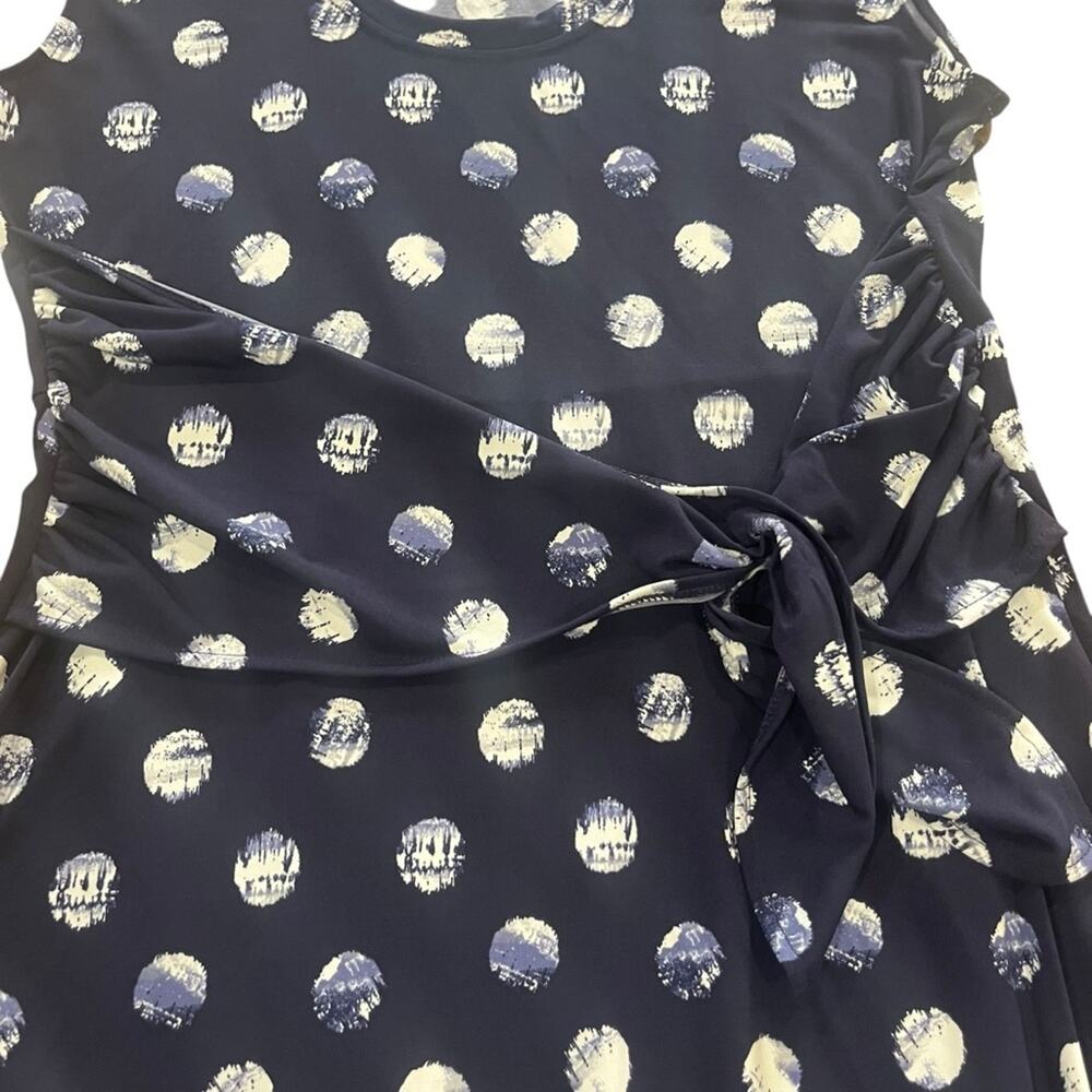CHAUS Womens Batik Shibori Evening Navy Sleeveless Dress Size Large New Casual - Picture 3 of 7